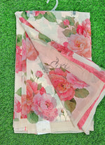 Load image into Gallery viewer, Trendy Floral Digital Print Georgette Saree