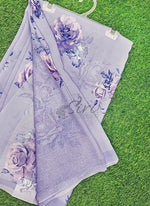Load image into Gallery viewer, Trendy Floral Digital Print Georgette Saree