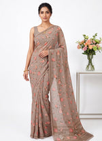 Load image into Gallery viewer, Latest Beautiful Digital Print Floral Georgette Saree
