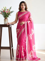 Load image into Gallery viewer, Siri Collections Premium Digital Print Crepe Georgette Saree with Blouse