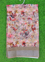 Load image into Gallery viewer, Beautiful Digital Print Linen Saree with Border