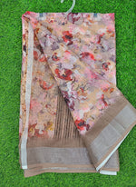 Load image into Gallery viewer, Beautiful Digital Print Linen Saree with Border