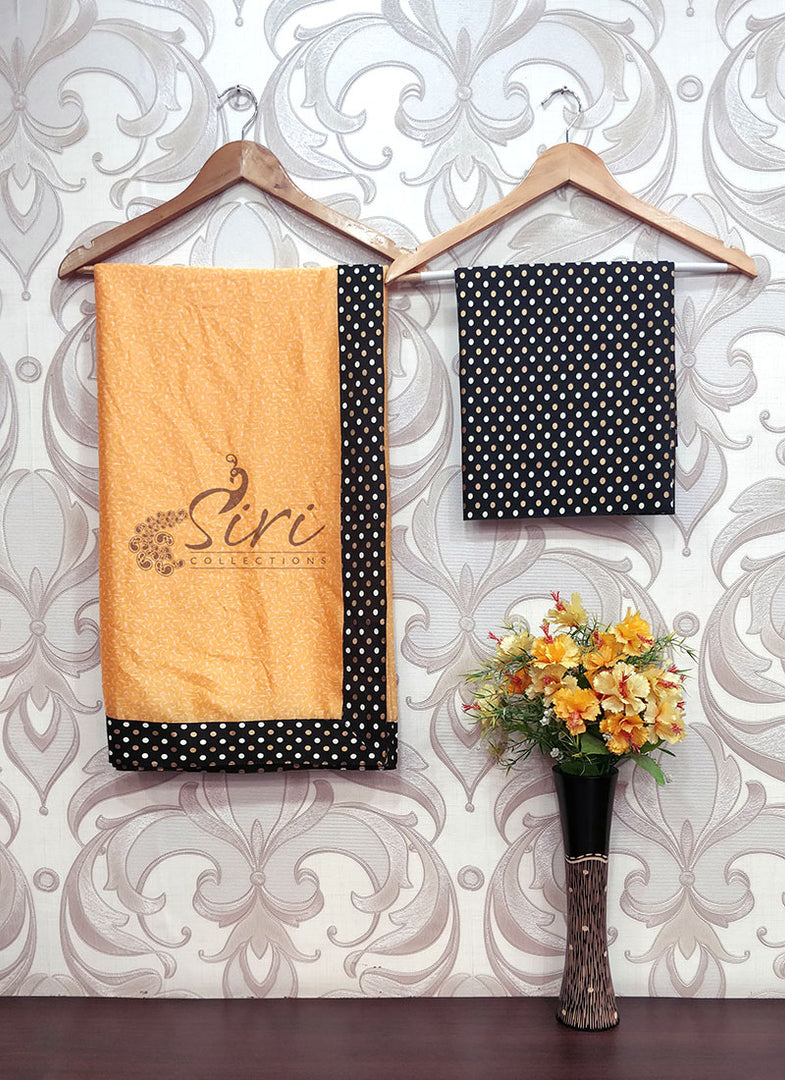 Beautiful Nara Chiffon Saree in Retro Style Borders