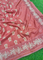 Load image into Gallery viewer, Lovely Tussar Saree in Cutwork Borders
