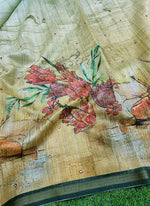 Load image into Gallery viewer, Beautiful Jute Silk Saree in Digital Print
