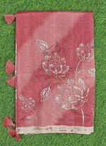 Load image into Gallery viewer, Elegant Digital Print Semi Tussar Saree in Cutwork Pallu