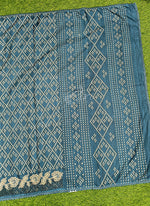 Load image into Gallery viewer, Designer Digital Print Semi Tussar Saree in Cutwork Borders