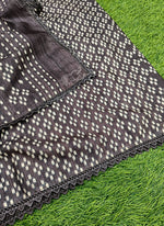 Load image into Gallery viewer, Designer Digital Print Semi Tussar Saree in Cutwork Borders