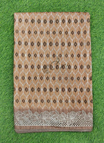 Load image into Gallery viewer, Designer Digital Print Semi Tussar Saree in Cutwork Borders