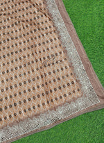 Load image into Gallery viewer, Designer Digital Print Semi Tussar Saree in Cutwork Borders