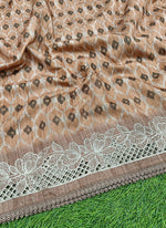 Load image into Gallery viewer, Designer Digital Print Semi Tussar Saree in Cutwork Borders