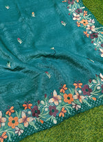 Load image into Gallery viewer, Beautiful Designer Crush Saree in Scallop Border