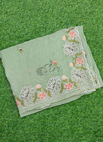 Load image into Gallery viewer, Beautiful Designer Crush Saree in Scallop Border