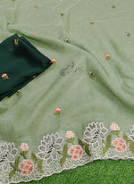 Load image into Gallery viewer, Beautiful Designer Crush Saree in Scallop Border