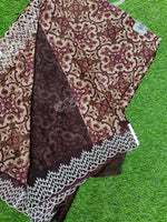 Load image into Gallery viewer, Lovely Metal Georgette Saree in Scallop Border