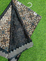 Load image into Gallery viewer, Lovely Metal Georgette Saree in Scallop Border