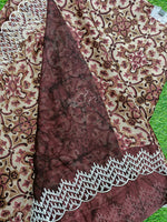 Load image into Gallery viewer, Lovely Metal Georgette Saree in Scallop Border