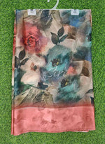 Load image into Gallery viewer, Lovely Digital Print Chiffon Saree in Satin Finish Border