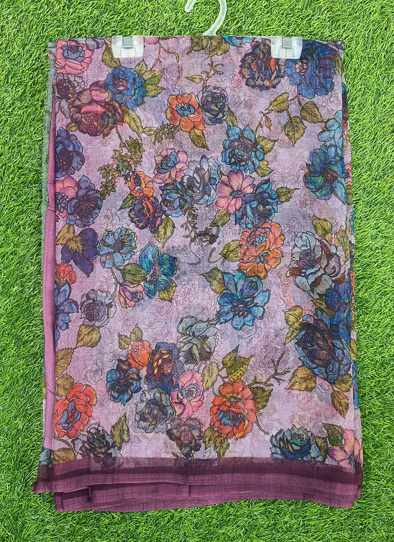 Lovely Digital Print Premium Chiffon Saree