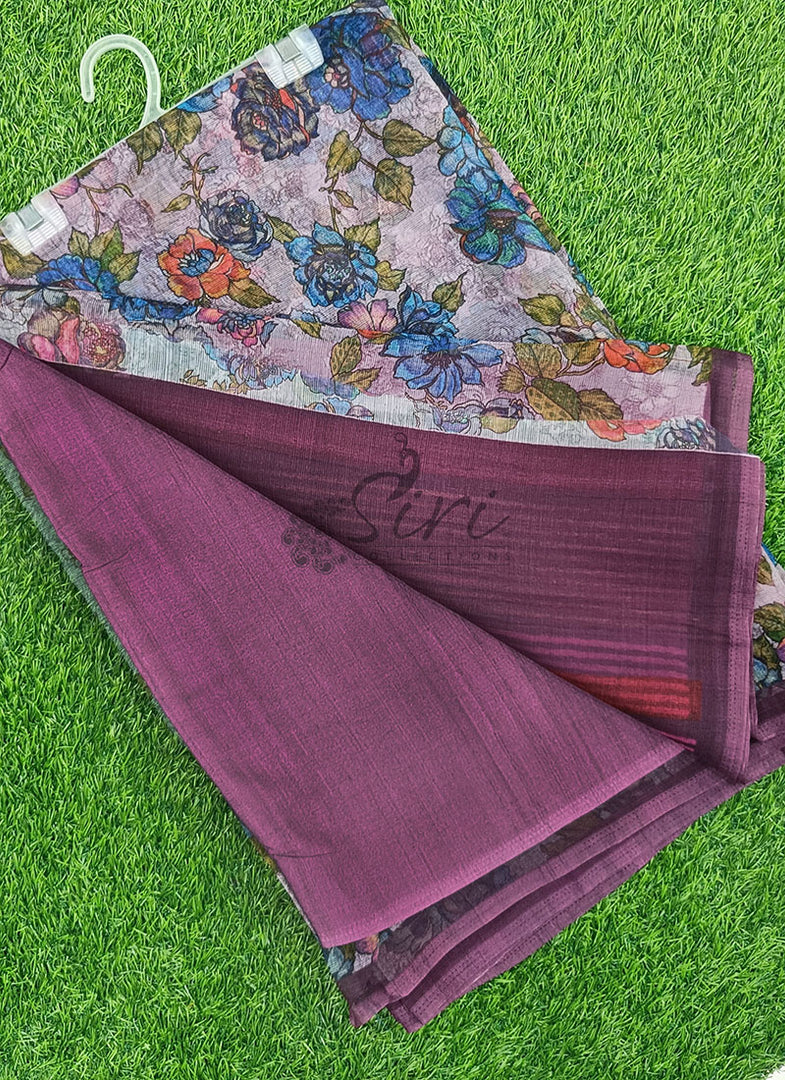 Lovely Digital Print Premium Chiffon Saree