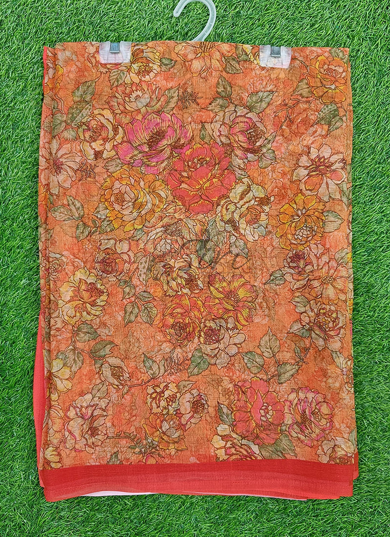 Lovely Digital Print Premium Chiffon Saree