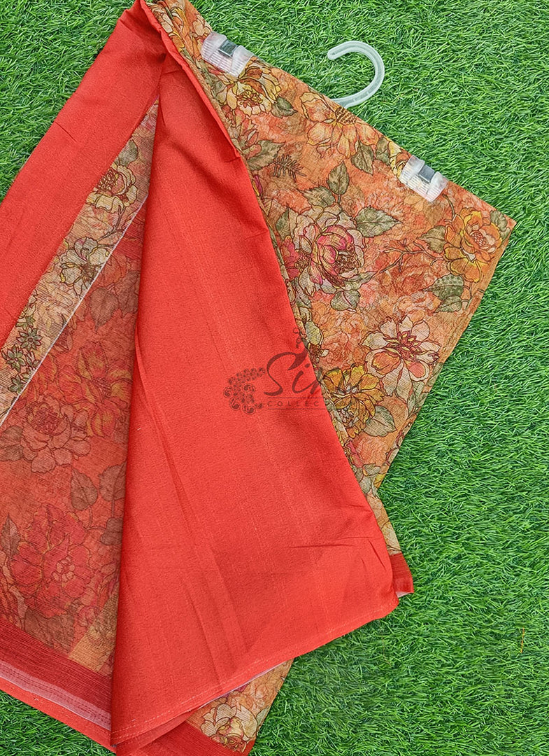 Lovely Digital Print Premium Chiffon Saree