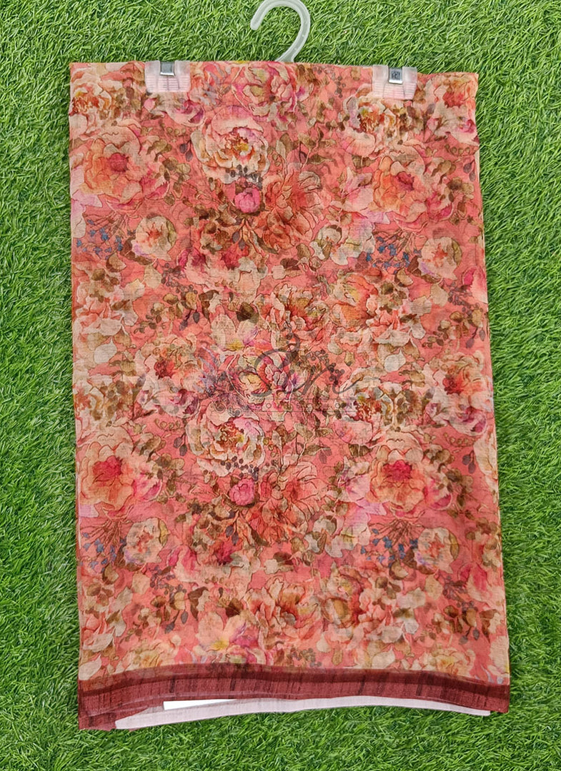 Lovely Digital Print Premium Chiffon Saree