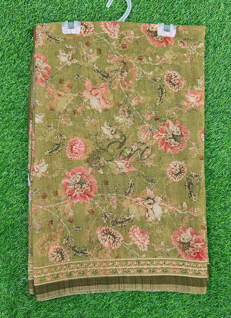 Lovely Digital Print Premium Chiffon Saree