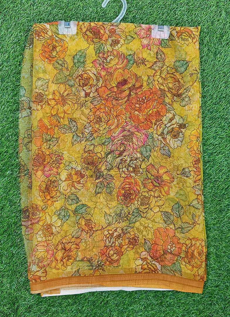 Lovely Digital Print Premium Chiffon Saree