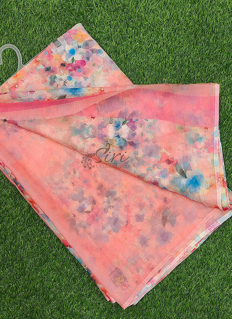 Beautiful Digital Print Nara Chiffon Saree with Blouse