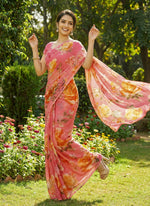 Load image into Gallery viewer, Beautiful Digital Print Nara Chiffon Saree with Blouse