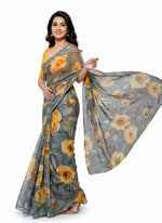 Load image into Gallery viewer, Beautiful Digital Print Nara Chiffon Saree with Blouse