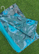 Load image into Gallery viewer, Beautiful Digital Print Nara Chiffon Saree with Blouse