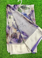 Load image into Gallery viewer, Lovely Premium Digital Print Chiffon Saree in Satin Finish Border