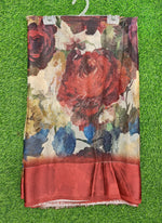 Load image into Gallery viewer, Lovely Premium Digital Print Chiffon Saree in Satin Finish Border