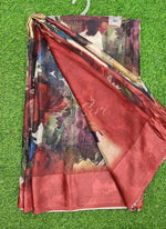 Load image into Gallery viewer, Lovely Premium Digital Print Chiffon Saree in Satin Finish Border