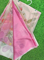 Load image into Gallery viewer, Lovely Premium Digital Print Chiffon Saree in Satin Finish Border