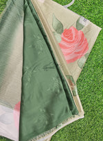 Load image into Gallery viewer, Lovely Premium Digital Print Chiffon Saree in Satin Finish Border