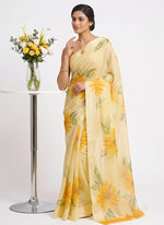 Load image into Gallery viewer, Lovely Premium Digital Print Chiffon Saree in Satin Finish Border