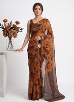 Load image into Gallery viewer, Siri Collections Premium Digital Print Chiffon Sarees with Blouse