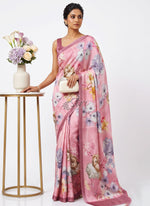 Load image into Gallery viewer, Latest Digital Print Satin Crepe Silk Saree