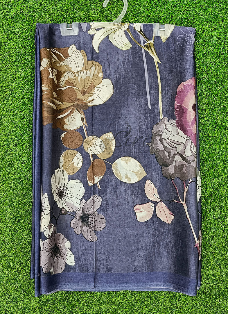 Latest Digital Print Satin Crepe Silk Saree