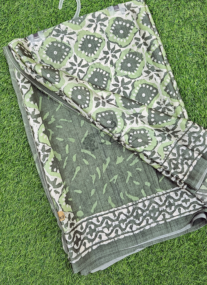 Latest Digital Print Satin Crepe Silk Saree