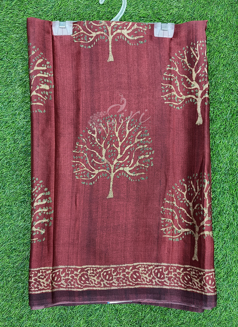 Latest Digital Print Satin Crepe Silk Saree