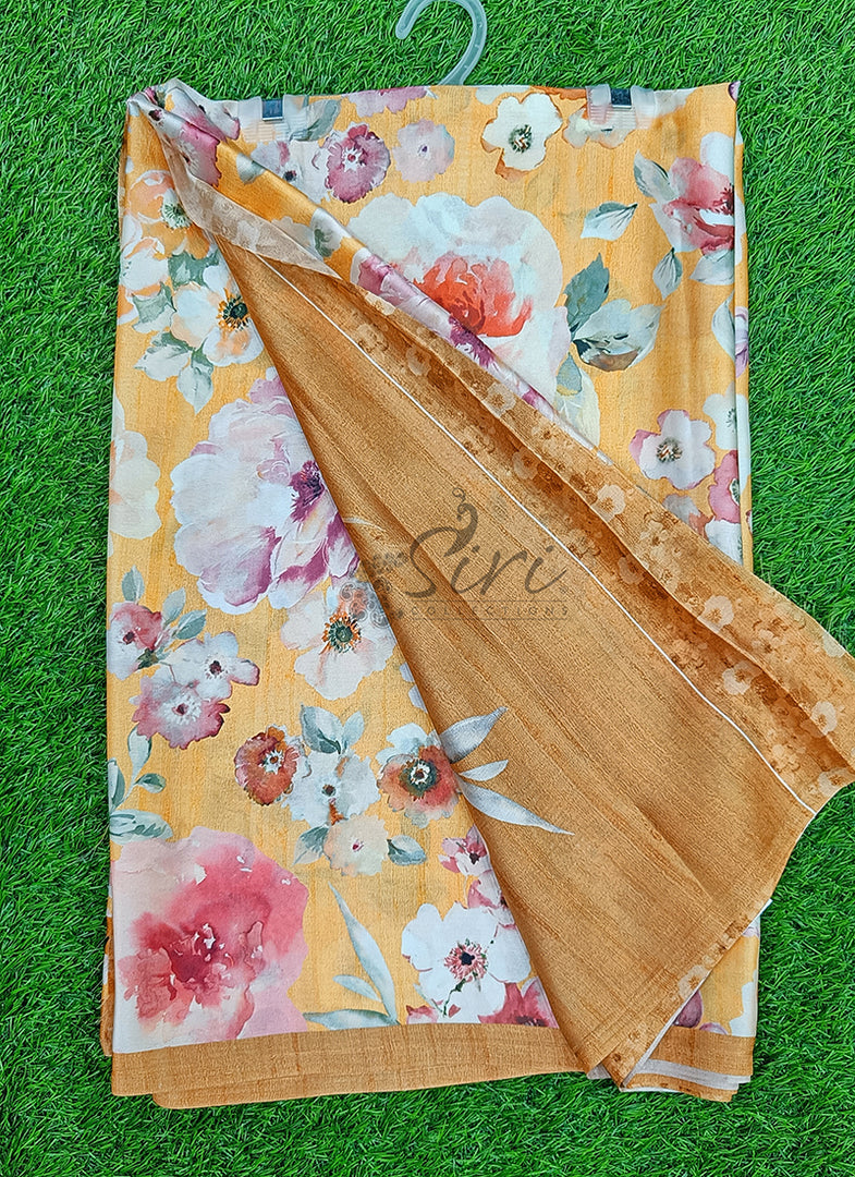 Latest Digital Print Satin Crepe Silk Saree