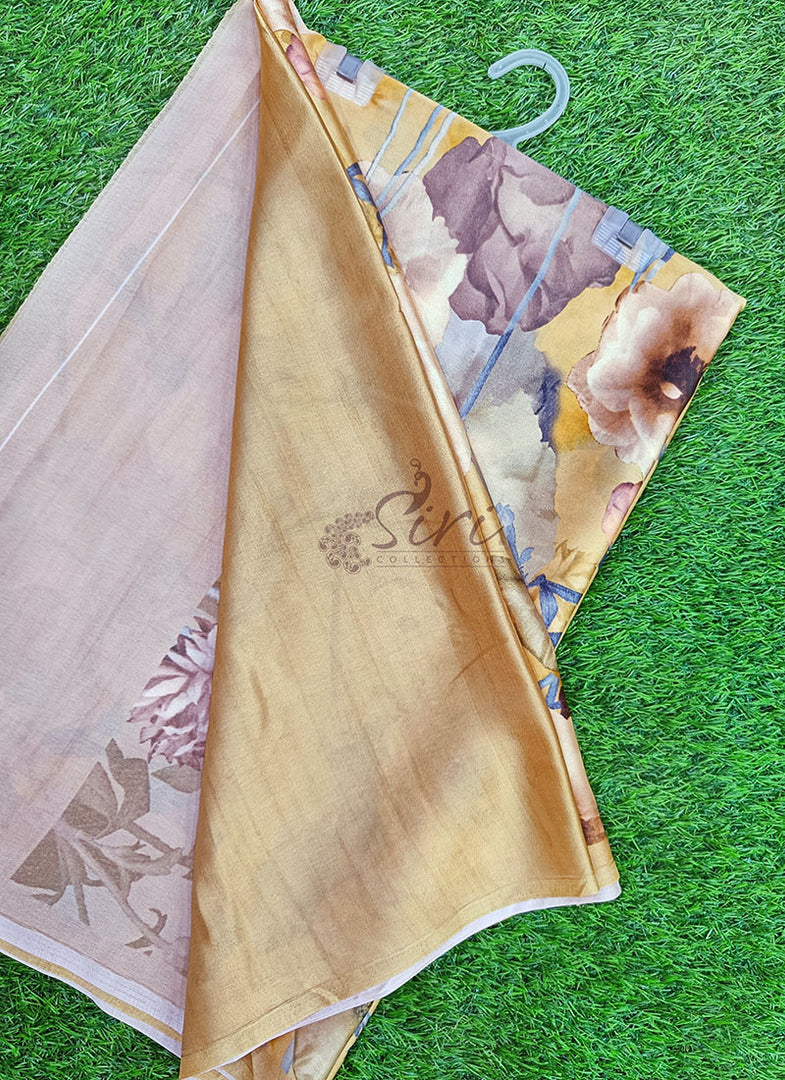 Latest Digital Print Satin Crepe Silk Saree