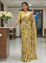 Load image into Gallery viewer, Latest Digital Print Satin Crepe Silk Saree