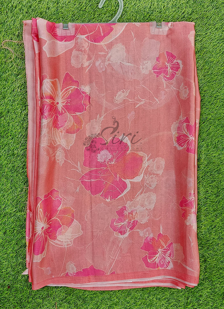 Latest Digital Print Satin Crepe Silk Saree