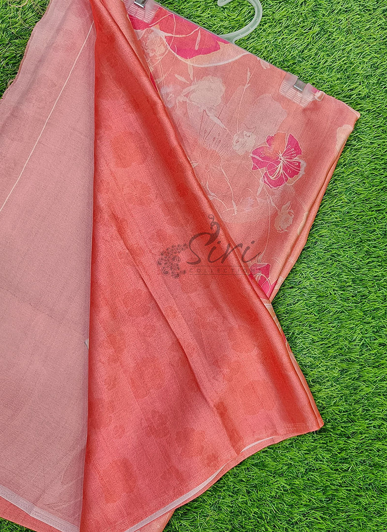 Latest Digital Print Satin Crepe Silk Saree