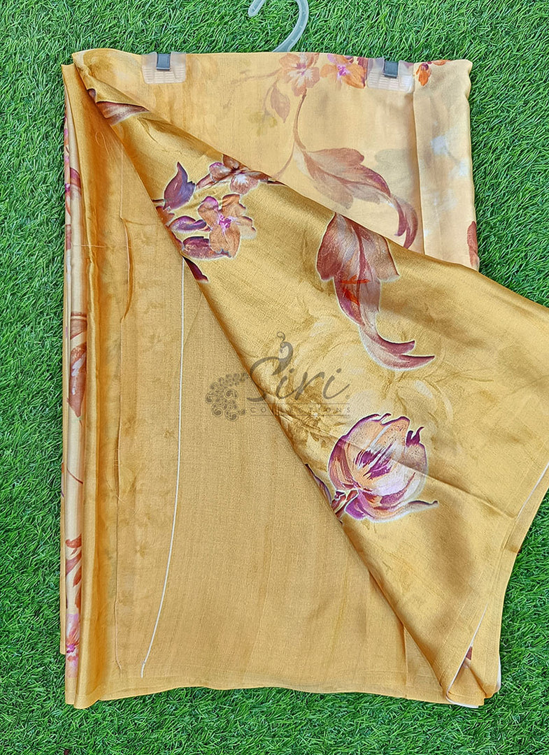 Latest Digital Print Satin Crepe Silk Saree